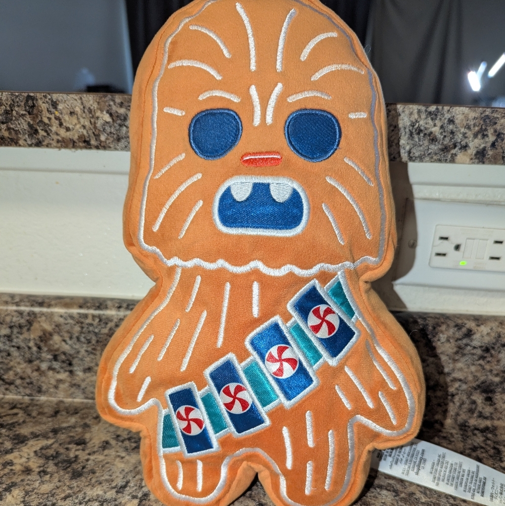 Star Wars Chewbacca Christmas Gingerbread Cookie Plush  NWOT